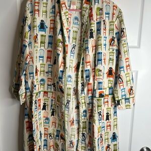Bed Head Pajamas Womens Size Small Robe No Belt Dog Print 6264